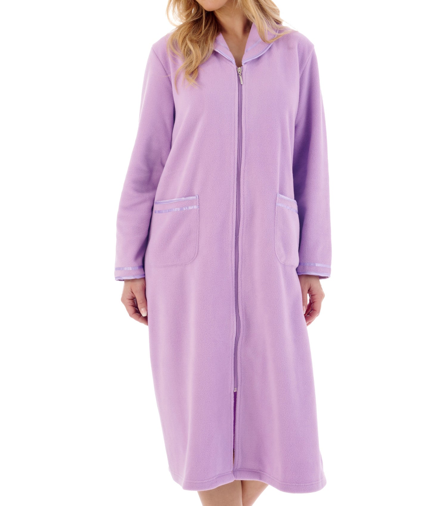 HC6322 slenderella ladies zip robe lilac